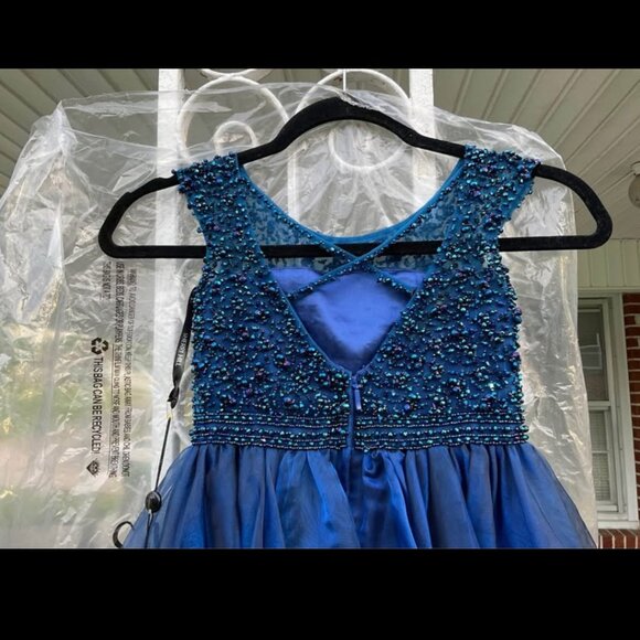 Sherri Hill navy pageant dress little girl size 5, new with tags - Picture 5 of 8